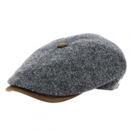 Flat cap Laurent grey wool - FLECHET