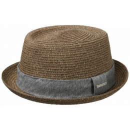 Porkpie Robston Toyo Brown Hat - Stetson
