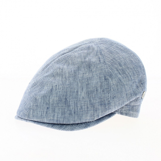 Casquette Bec de Canard Gatsby Bleu Jeans Lin - Traclet