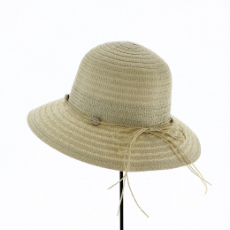 Cloche Hat Alberta Straw Paper Ivory - Traclet