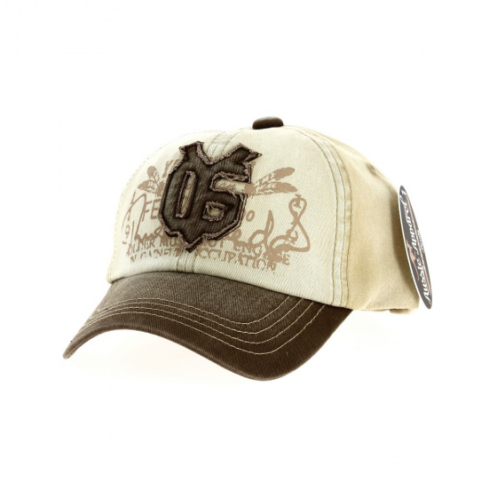 Baseball Cap Sunshine Vintage Cotton Tricolor Brown - Aussie Apparel