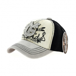 Baseball Cap Sunshine Vintage Cotton Tricolor Grey - Aussie Apparel