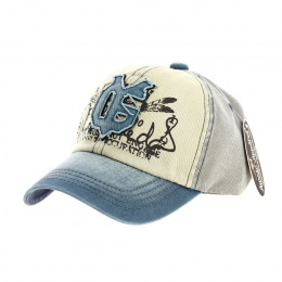 Baseball Cap Sunshine Vintage Cotton Tricolor Blue - Aussie Apparel