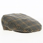 Delgo Houndstooth Flat Cap Linen Beige - City Sport