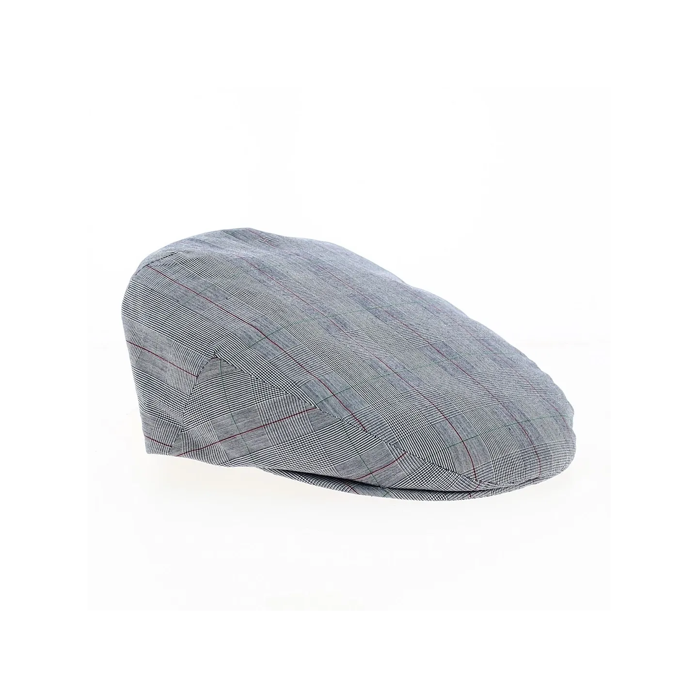 Casquette Plate à Carreaux Pierro Coton Gris - City Sport