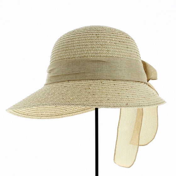 Casquette Tabatha  Grande Visière Beige - Traclet