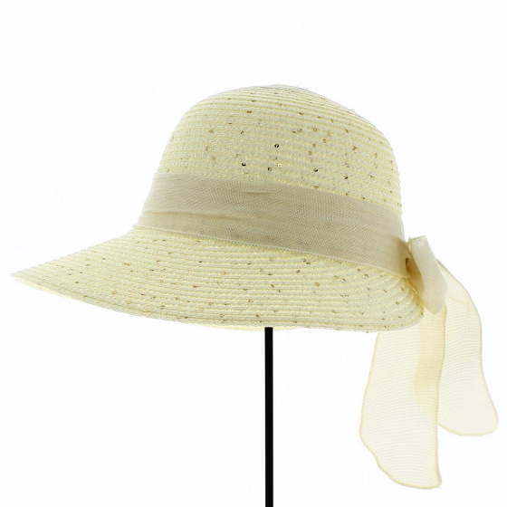 Tabatha Large Visor Cap Light Beige- Traclet