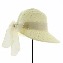 Tabatha Large Visor Cap Light Beige- Traclet