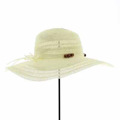 Capeline Safia Paille Papier Beige Clair - Traclet