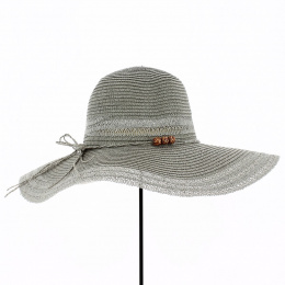 Safia Straw Capeline Grey Paper - Traclet