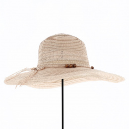 Safia Straw Capeline Pink Paper - Traclet