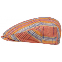 Multicolored Linen Stripe Flat Cap - Stetson