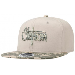 Beige and Khaki Gecko Baseball Snapback Cap - Stetson