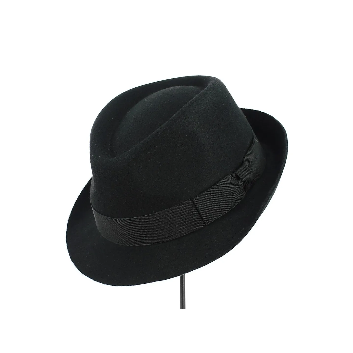 Cyril Black Felt Trilby Hat - Traclet