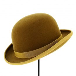 Alico Melon Hat Felt Wool Mustard Yellow - Traclet