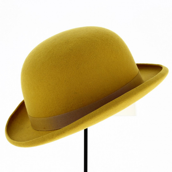 Alico Melon Hat Felt Wool Yellow - Traclet
