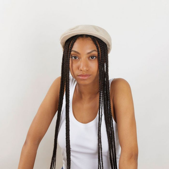 Basque Summer Beret Serra Cotton Beige - Laulhère Basque Summer Beret Serra Cotton Beige - Laulhère
