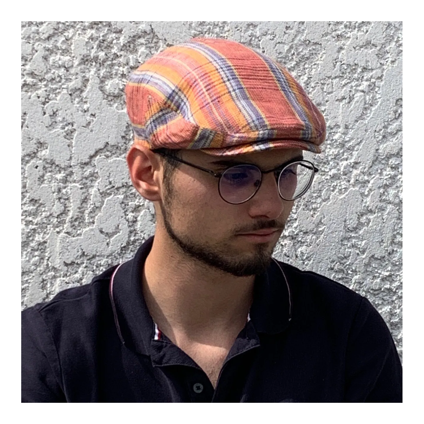 Casquette Plate à Rayures Lin Multicolore - Stetson