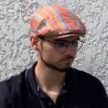 Casquette Plate à Rayures Lin Multicolore - Stetson