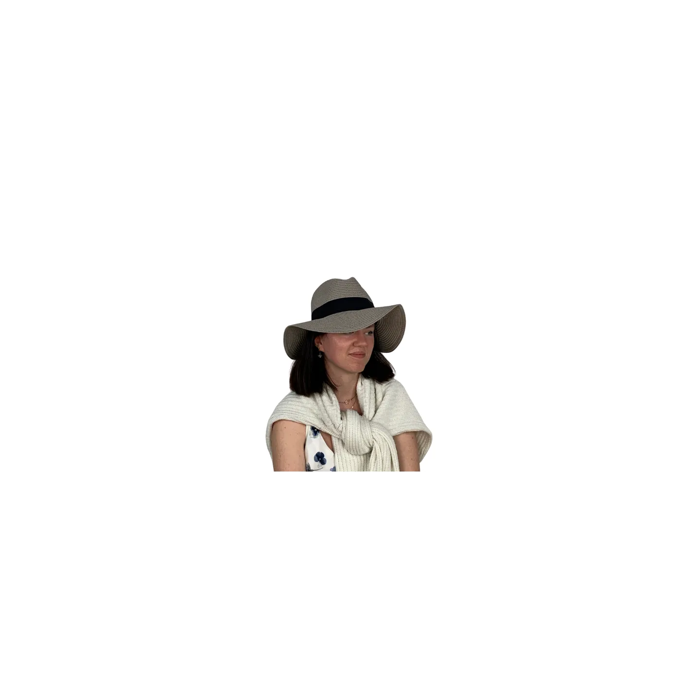 Chapeau Traveller Pablo en Paille Gris - Traclet