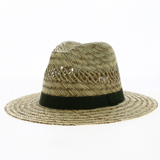 Traveller Gardener Straw Ribbon Hat Khaki - Traclet