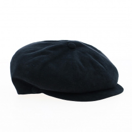 Gavroche Herman Cap in Navy Blue Alcantara - Traclet