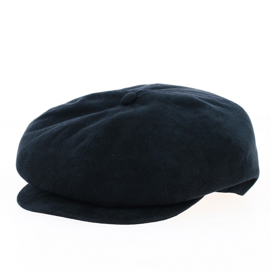 Gavroche Herman Cap in Navy Blue Alcantara - Traclet