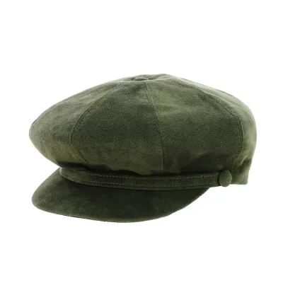 Casquette Gavroche Herman en Alcantara Kaki - Traclet