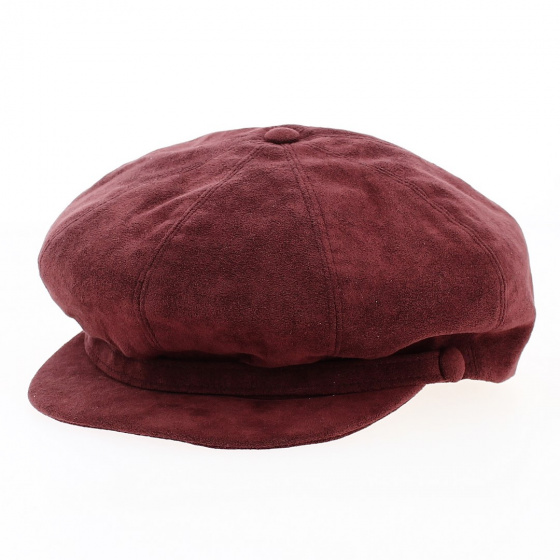 Casquette Gavroche Herman en Alcantara Bordeaux - Traclet