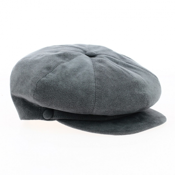 Gavroche Herman Cap in Grey Alcantara - Traclet