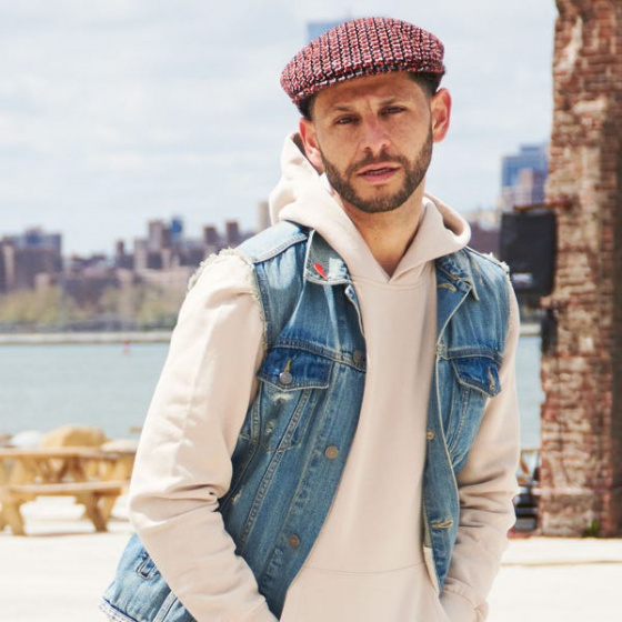 Casquette Plate Jacquard Orange & Noir - Kangol Casquette Plate Jacquard Orange & Noir - Kangol
