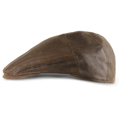Casquette Plate Oxford en Cuir - Scippis - Traclet