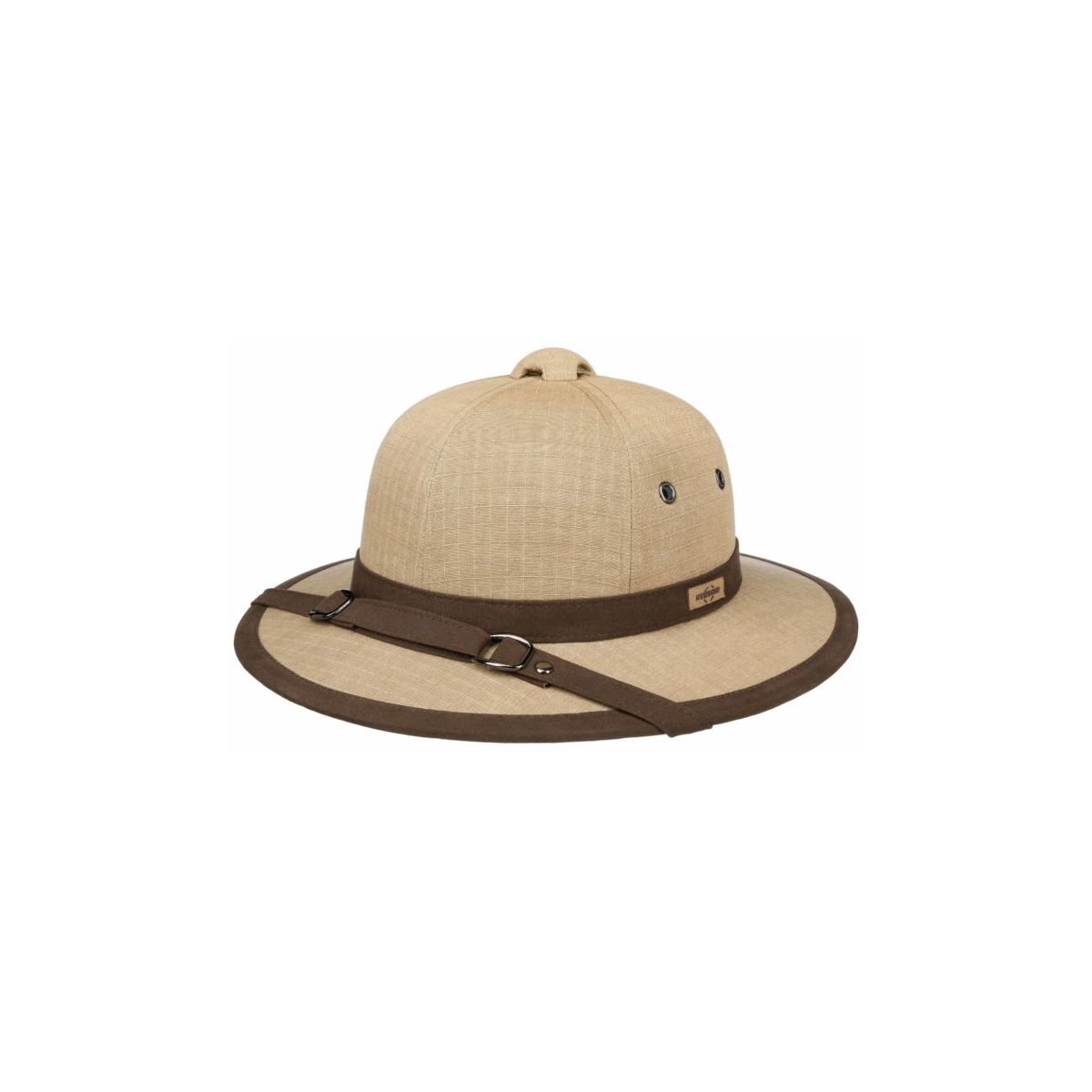 Casco Colonial Pith Beige y Marrón UPF40+ - Stetson