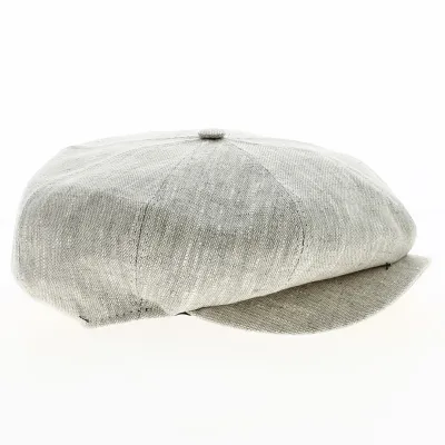 Beige Linen Bristol 8 Rib Cap - Marone