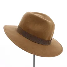 Chapeau Fedora Indiana en Feutre Laine Marron Clair - Traclet