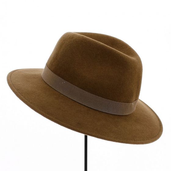 Chapeau Fedora Indiana en Feutre Laine Marron - Traclet