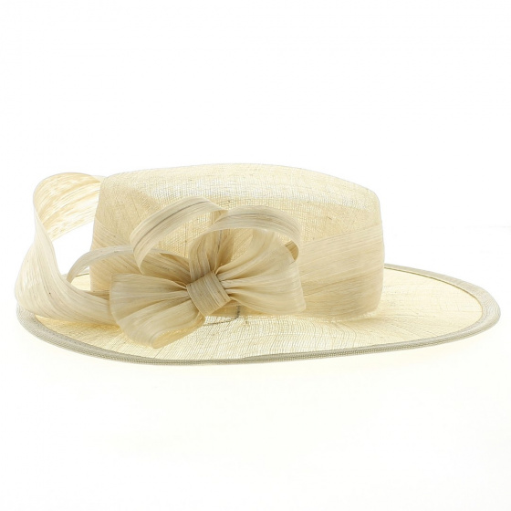Sidonie Beige Ceremonial Hat - Traclet