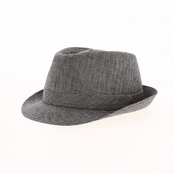 Chapeau Trilby Aby en Lin Gris - Traclet