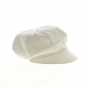 Gavroche Elorine cap in white linen - Traclet