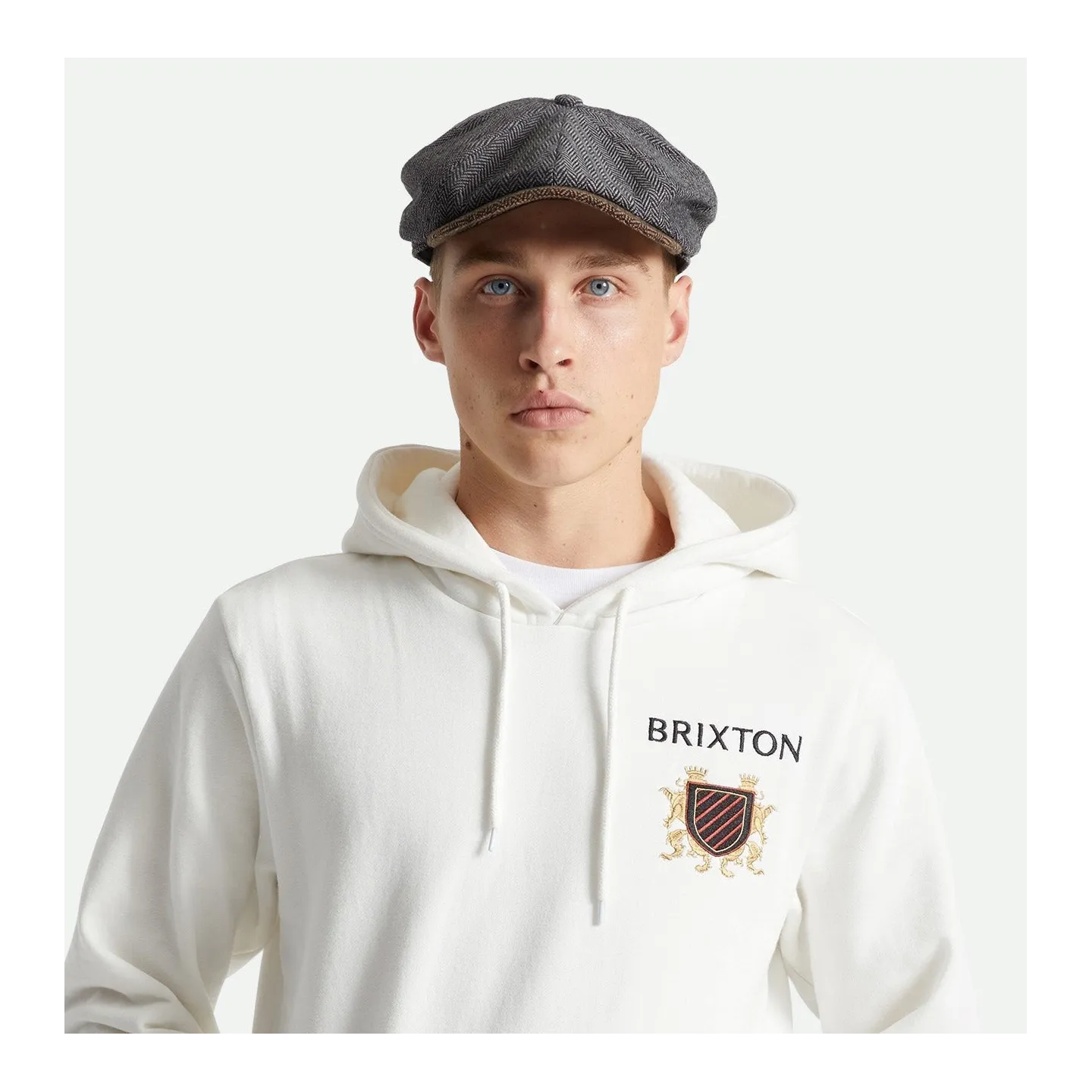 Black and Brown Brood Baggy Newsboy Cap - Brixton
