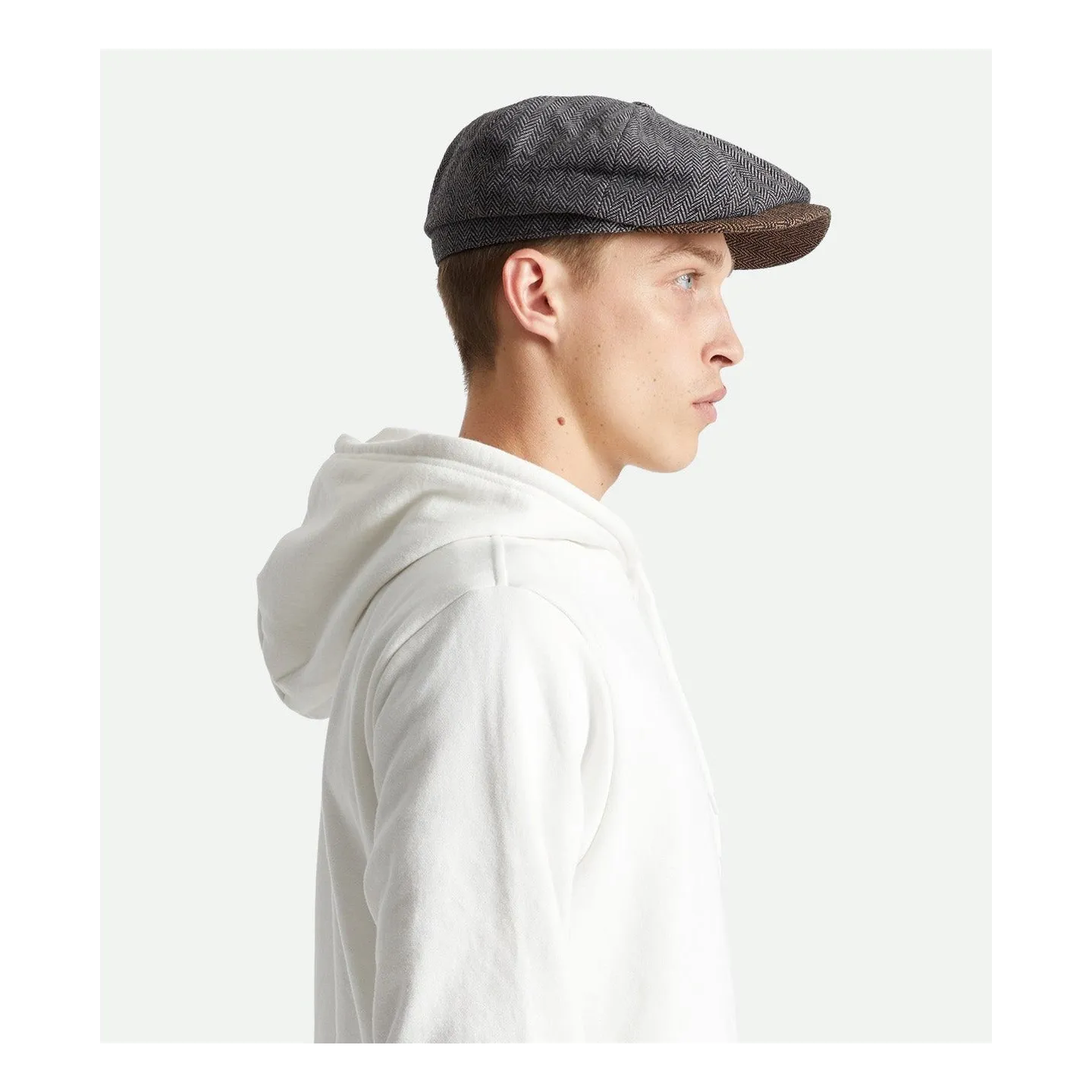 Black and Brown Brood Baggy Newsboy Cap - Brixton
