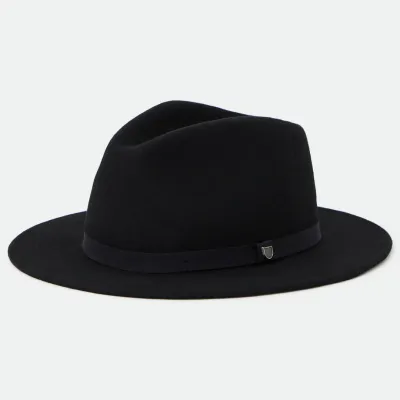 Chapeau Fedora Messer Packable Feutre Laine Noire - Brixton