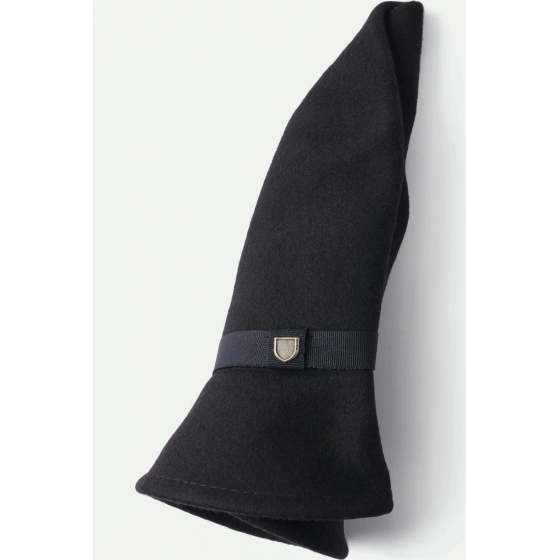 Fedora Messer Packable Black Wool Felt Hat - Brixton