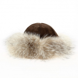 Toque Magda in Leather and Brown Fox - Traclet