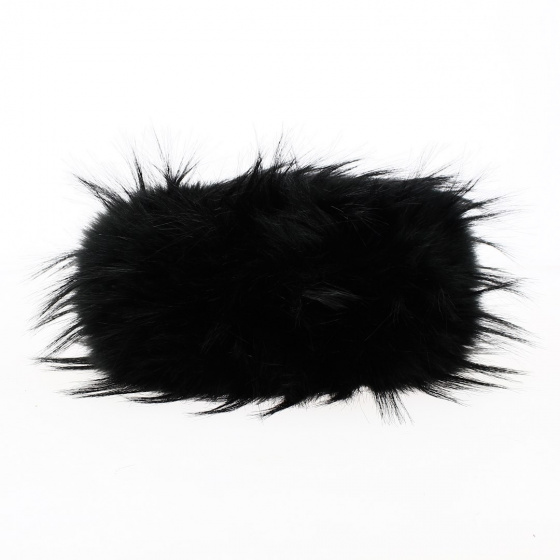 Toque Courchevel Faux Fur Black - Traclet