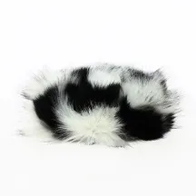 Toque Courchevel Fausse Fourrure Blanc & Noir - Traclet