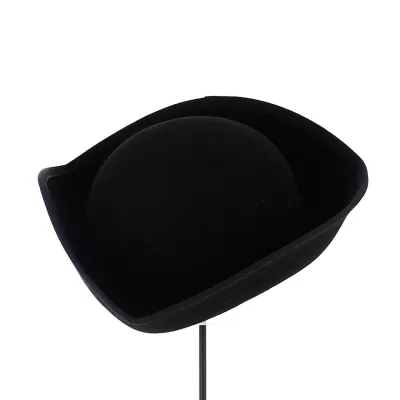 Petit Tricorne Feutre Laine Noir - Traclet