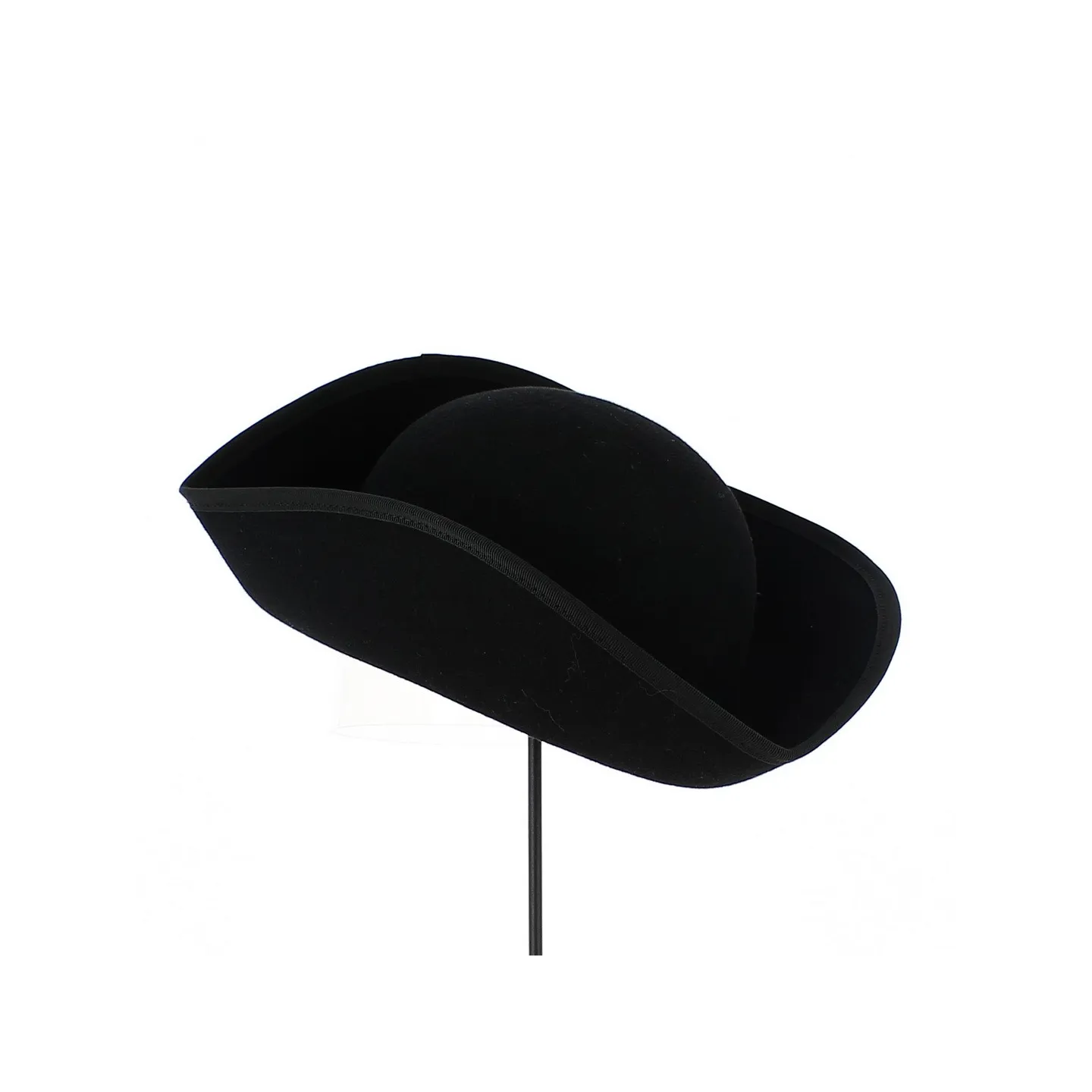 Petit Tricorne Feutre Laine Noir - Traclet