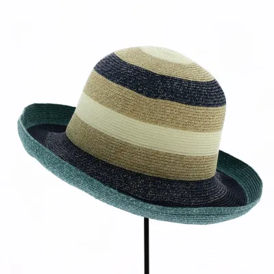 Chapeau Breton Ohia en Paille Papier Bleu - Traclet