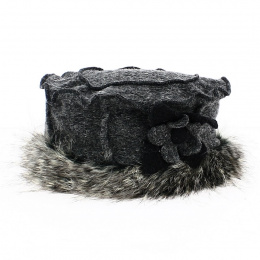 Toque Megève Anthracite in wool - Traclet